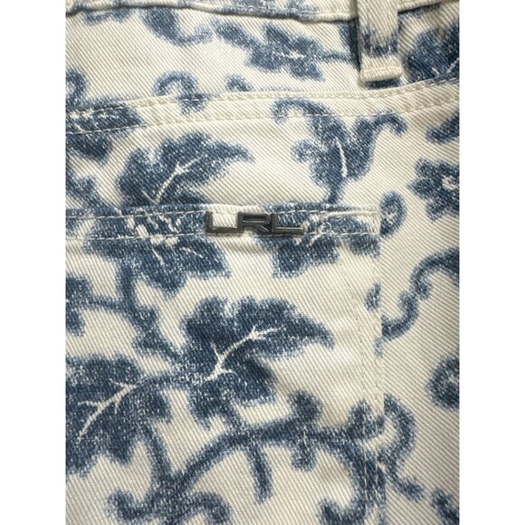Ralph Lauren Jeans Womens Size 14 Blue White Patterned Jeans Never worn MSRP $11 - Picture 7 of 8